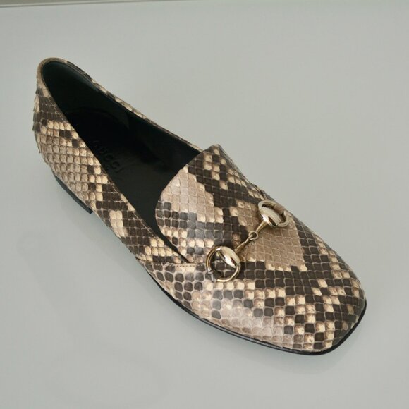 NIB AUTHENTIC GUCCI PYTHON HORSEBIT LOAFERS - Picture 6 of 8